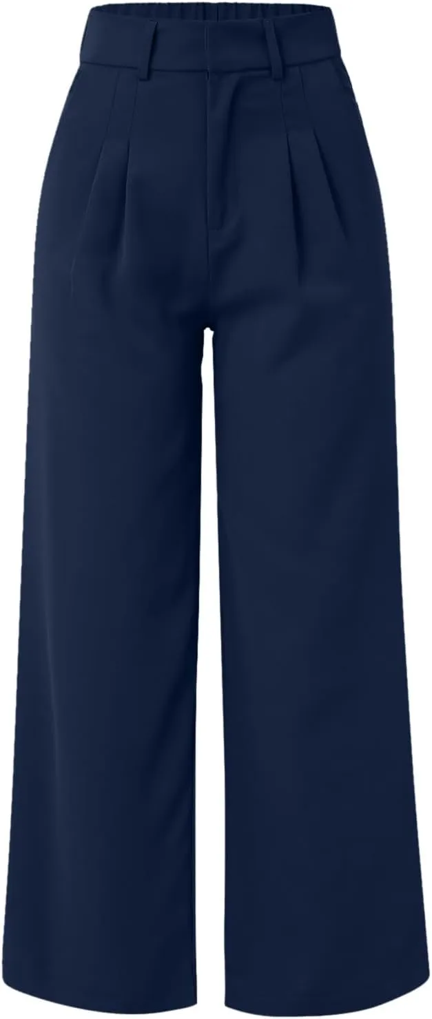 Women Cotton Linen Summer Palazzo Pant Trousers High Waist Straight Loose Fit Palazzo Pants Beach