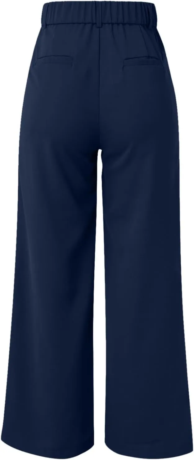 Women Cotton Linen Summer Palazzo Pant Trousers High Waist Straight Loose Fit Palazzo Pants Beach