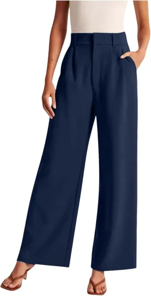 Women Cotton Linen Summer Palazzo Pant Trousers High Waist Straight Loose Fit Palazzo Pants Beach