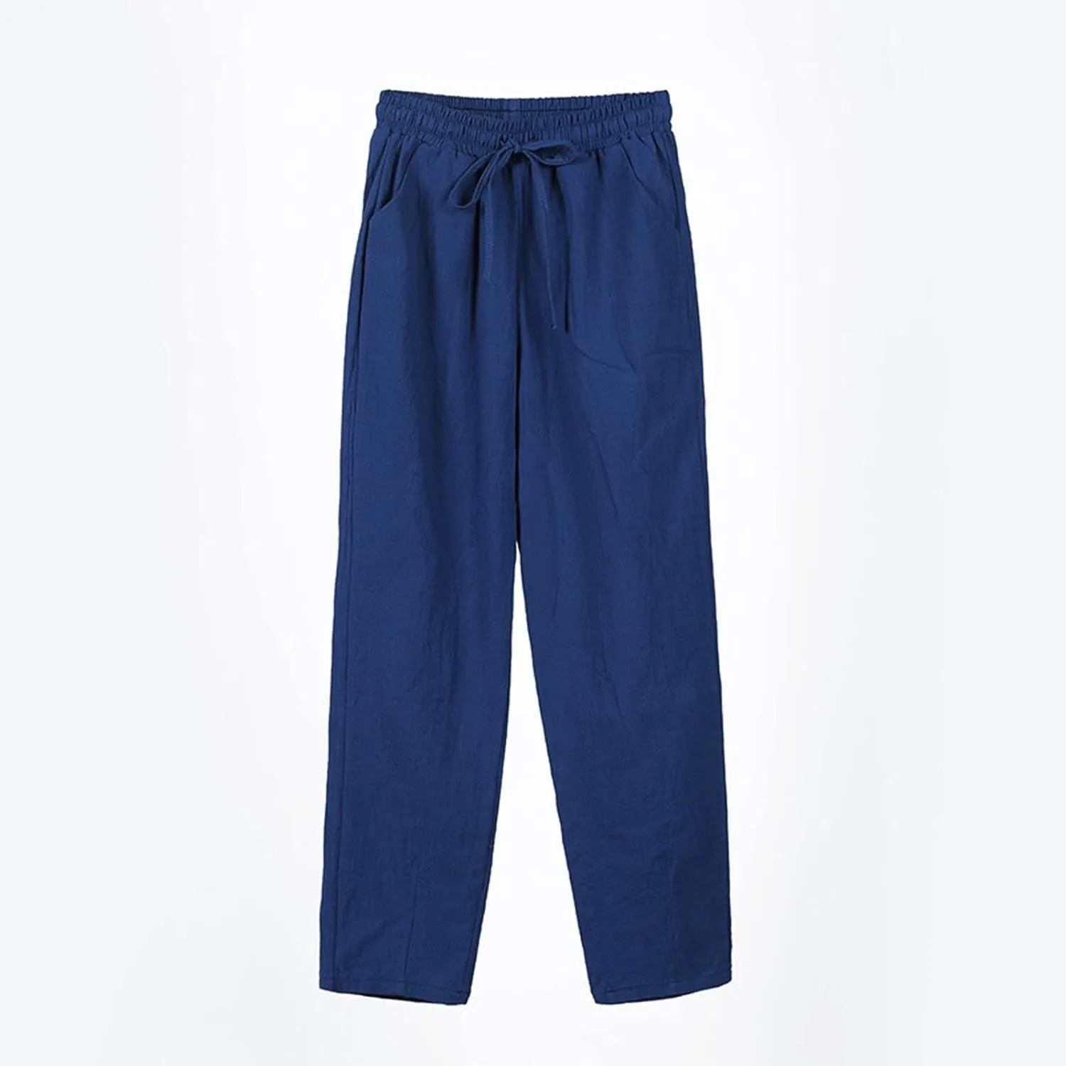 Women Linen Pants Loose High Waist Boho Wide Leg Cropped Palazzo Beach Pants Summer Beach Outfits 2025 Trendy
