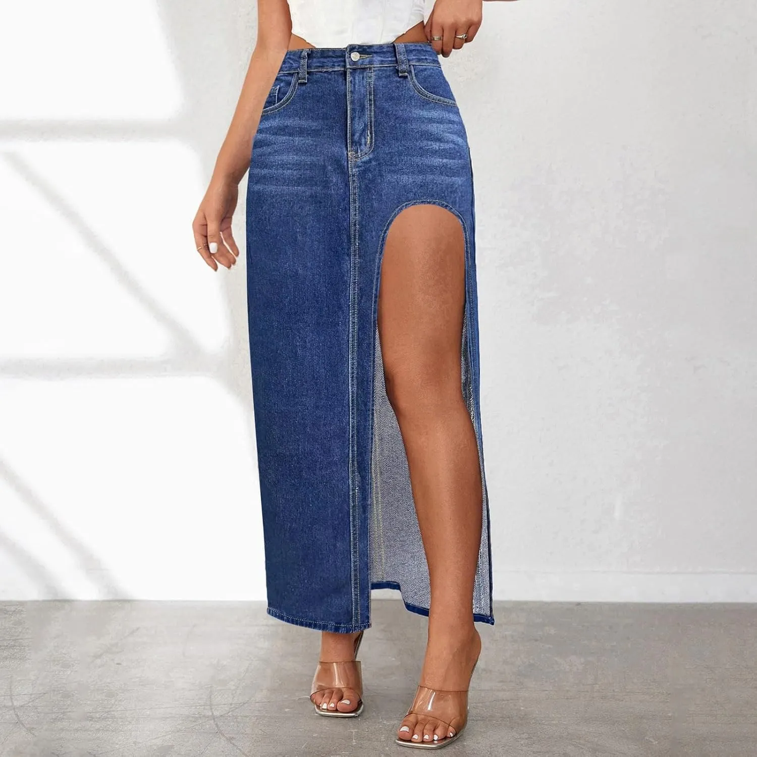 Women Linen Summer Floral Palazzo Pants Elastic Waisted Baggy Stretchy Loose Fit Palazzo Pants Work Business