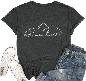Women Mountain Adventure Workout Tanks Hiking Camping Graphic Athletic Sleeveless Funny Tee Tops
