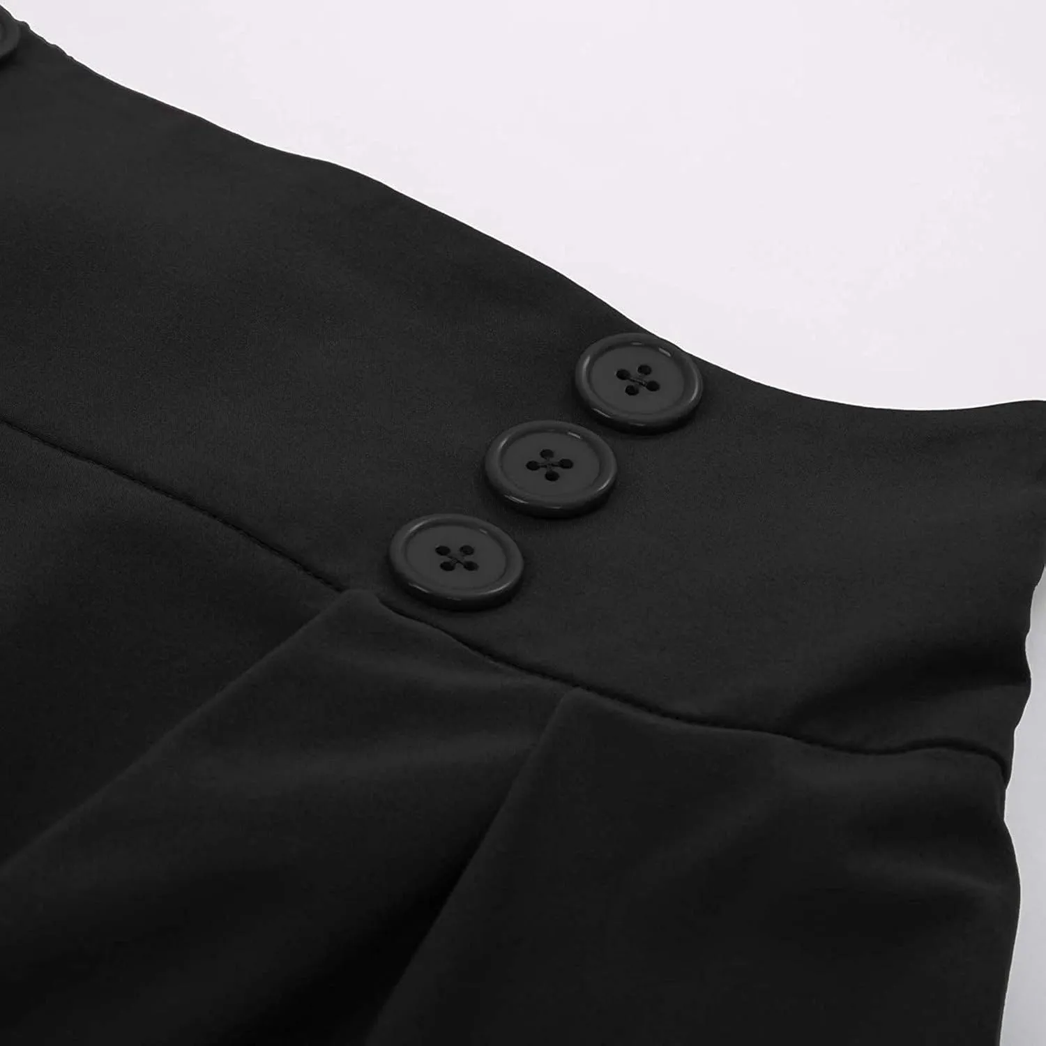 Women Vintage Skirt High Waist Pleated Skirt Midi A-Line Skirt with Pockets Summer Spring Swing Formal Casual Dresses