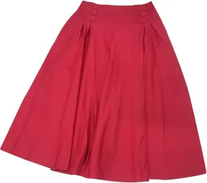 Women Vintage Skirt High Waist Pleated Skirt Midi A-Line Skirt with Pockets Summer Spring Swing Formal Casual Dresses