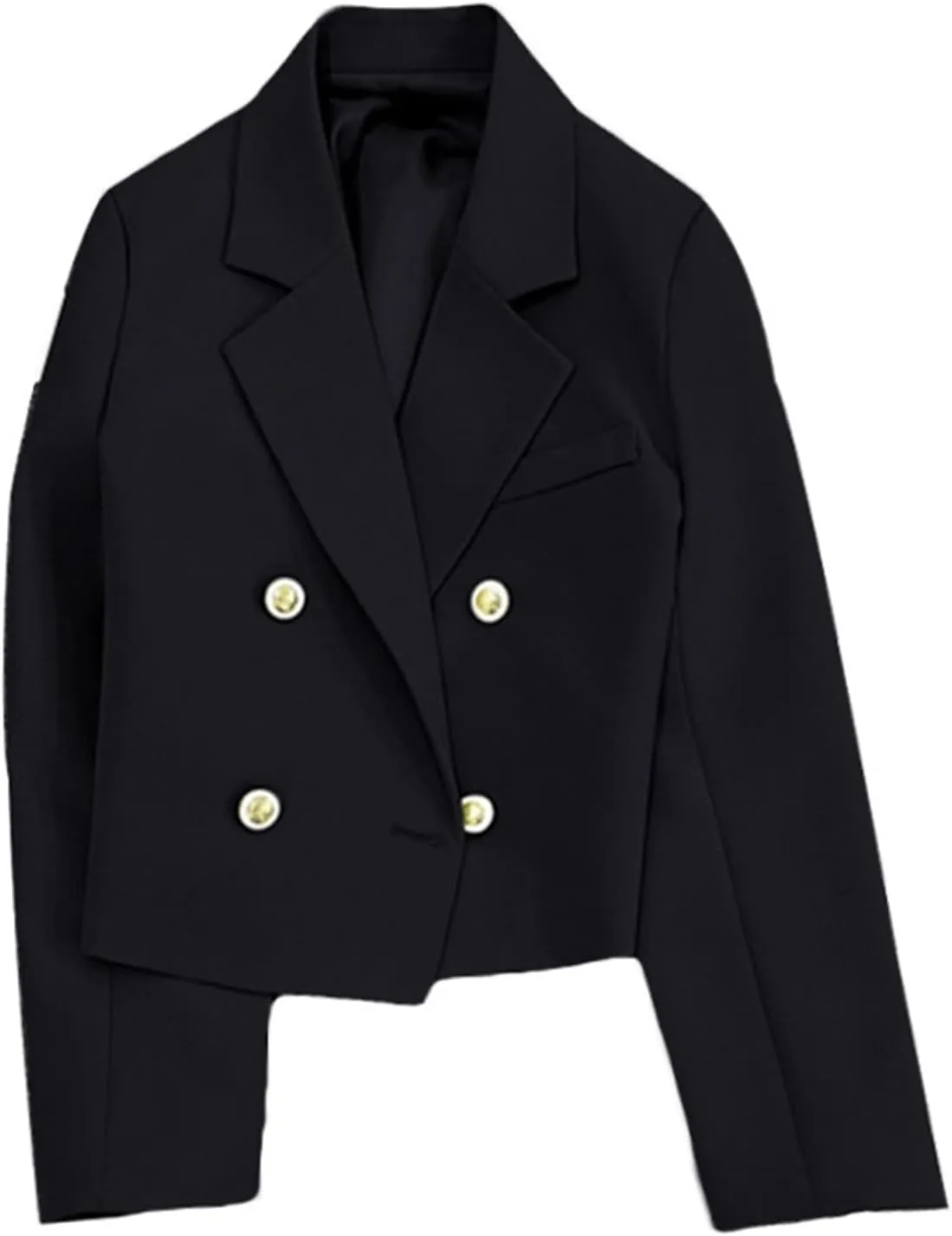 Womens Blazers Dressy Casual Cropped Long Sleeve Open Front Work Office Suit Jackets Solid Blazer with Pockets