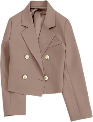 Womens Blazers Dressy Casual Cropped Long Sleeve Open Front Work Office Suit Jackets Solid Blazer with Pockets