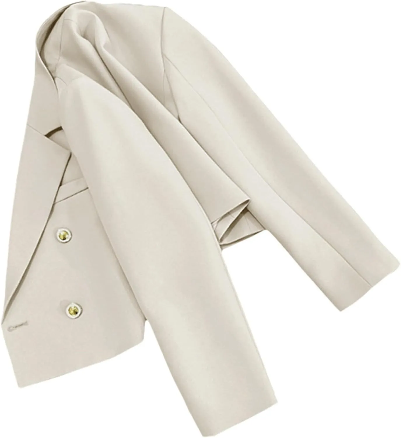 Womens Blazers Dressy Casual Cropped Long Sleeve Open Front Work Office Suit Jackets Solid Blazer with Pockets