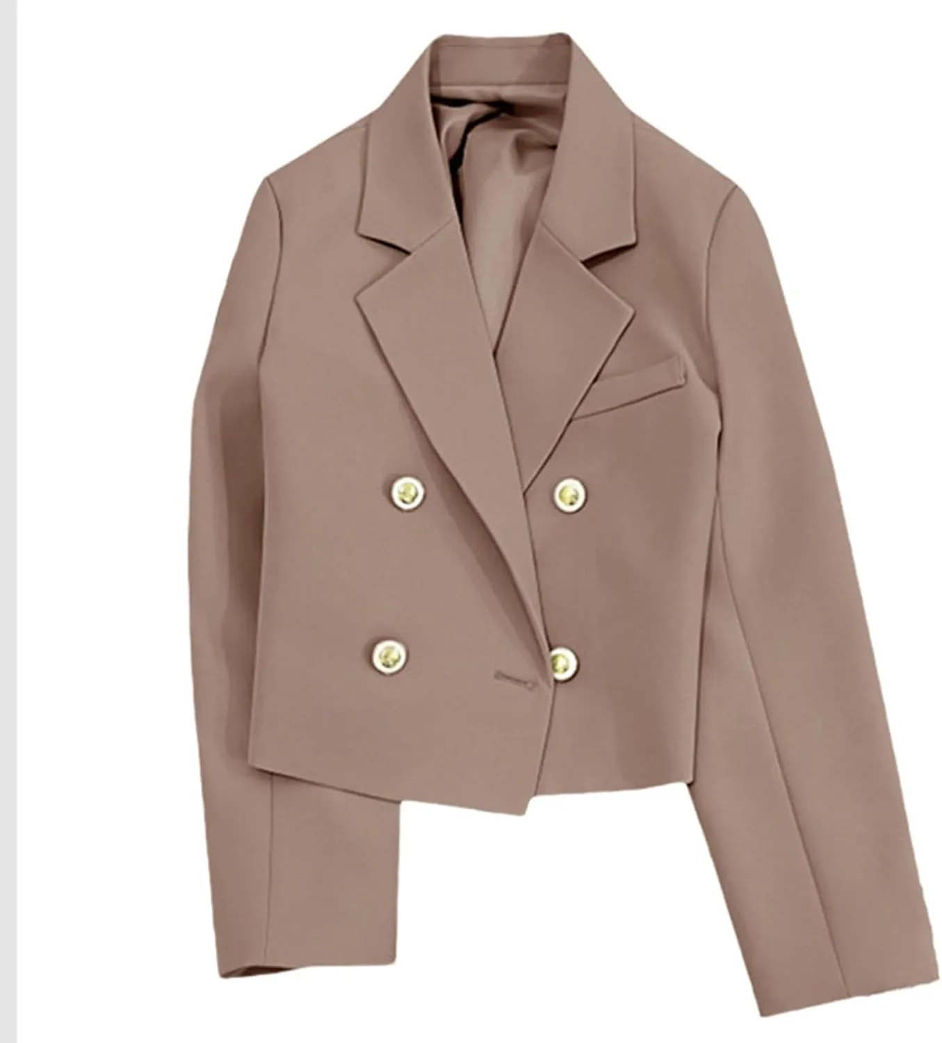 Womens Blazers Dressy Casual Cropped Long Sleeve Open Front Work Office Suit Jackets Solid Blazer with Pockets
