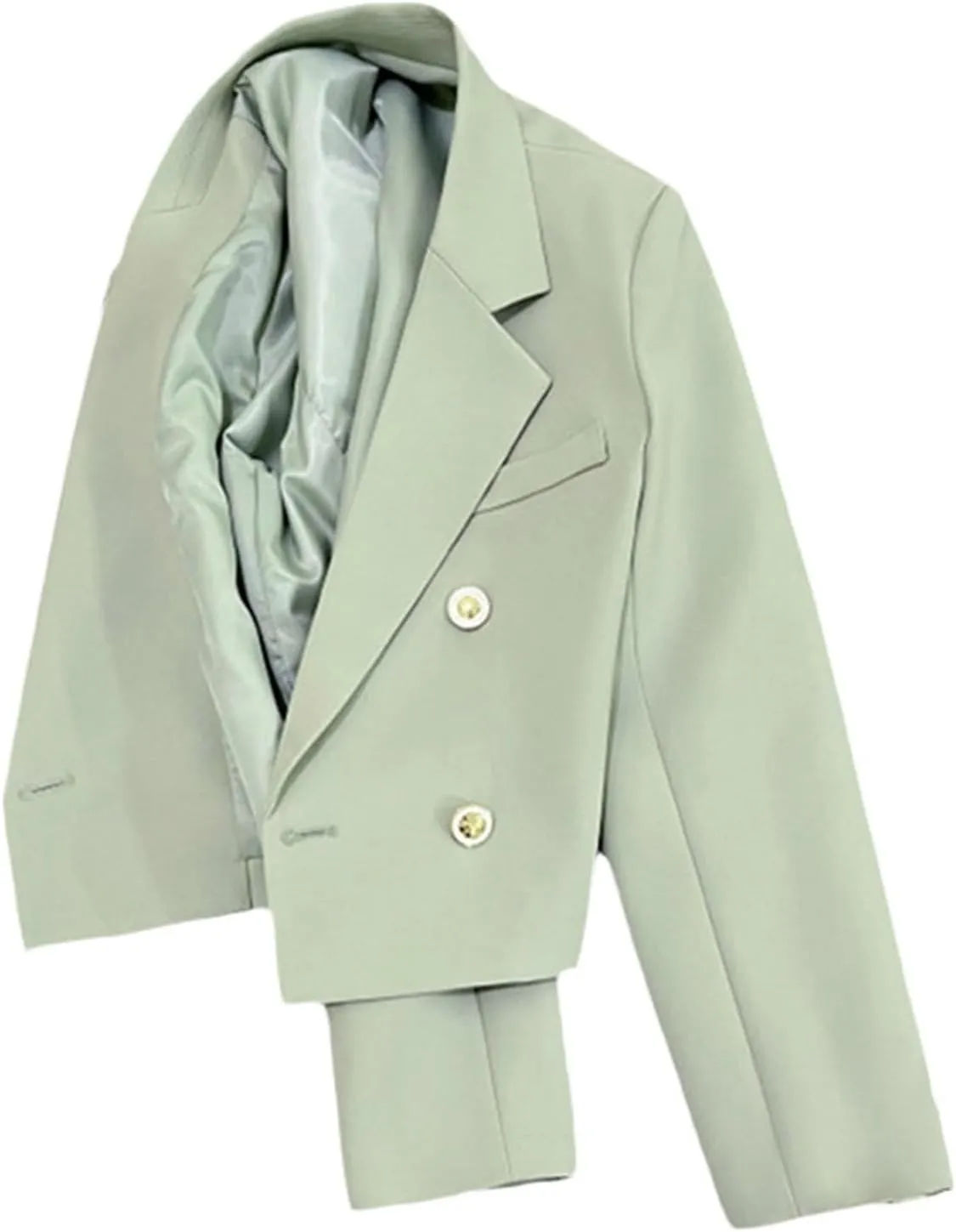 Womens Blazers Dressy Casual Cropped Long Sleeve Open Front Work Office Suit Jackets Solid Blazer with Pockets