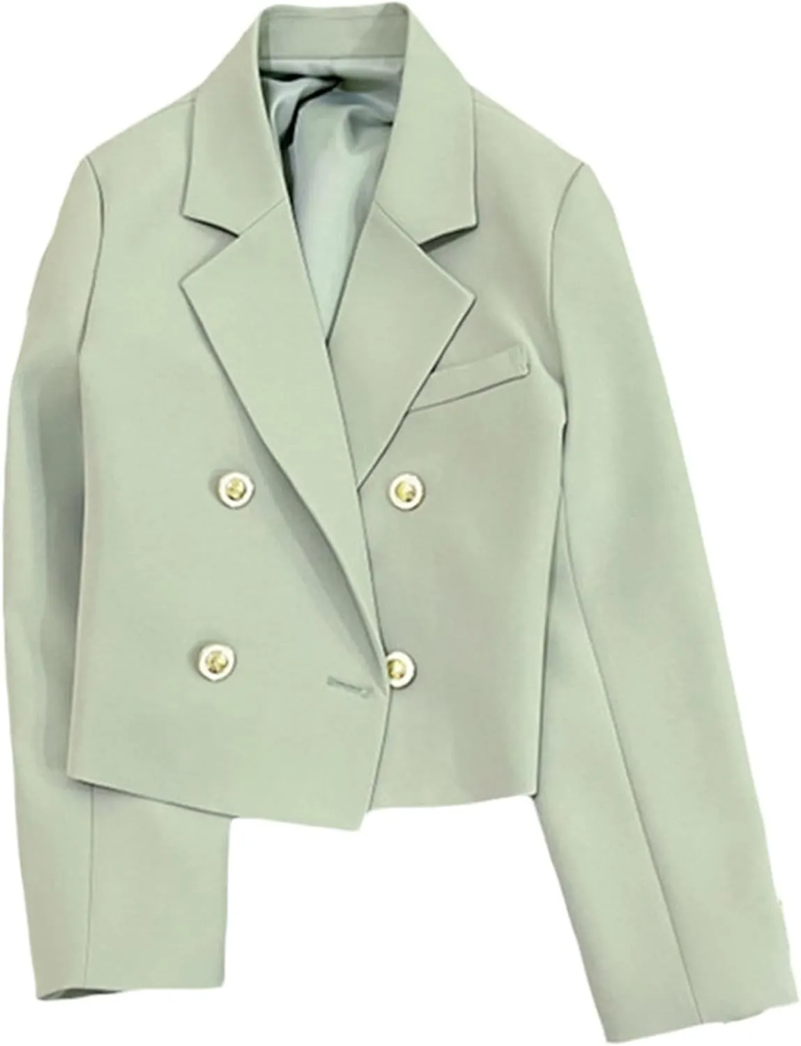 Womens Blazers Dressy Casual Cropped Long Sleeve Open Front Work Office Suit Jackets Solid Blazer with Pockets