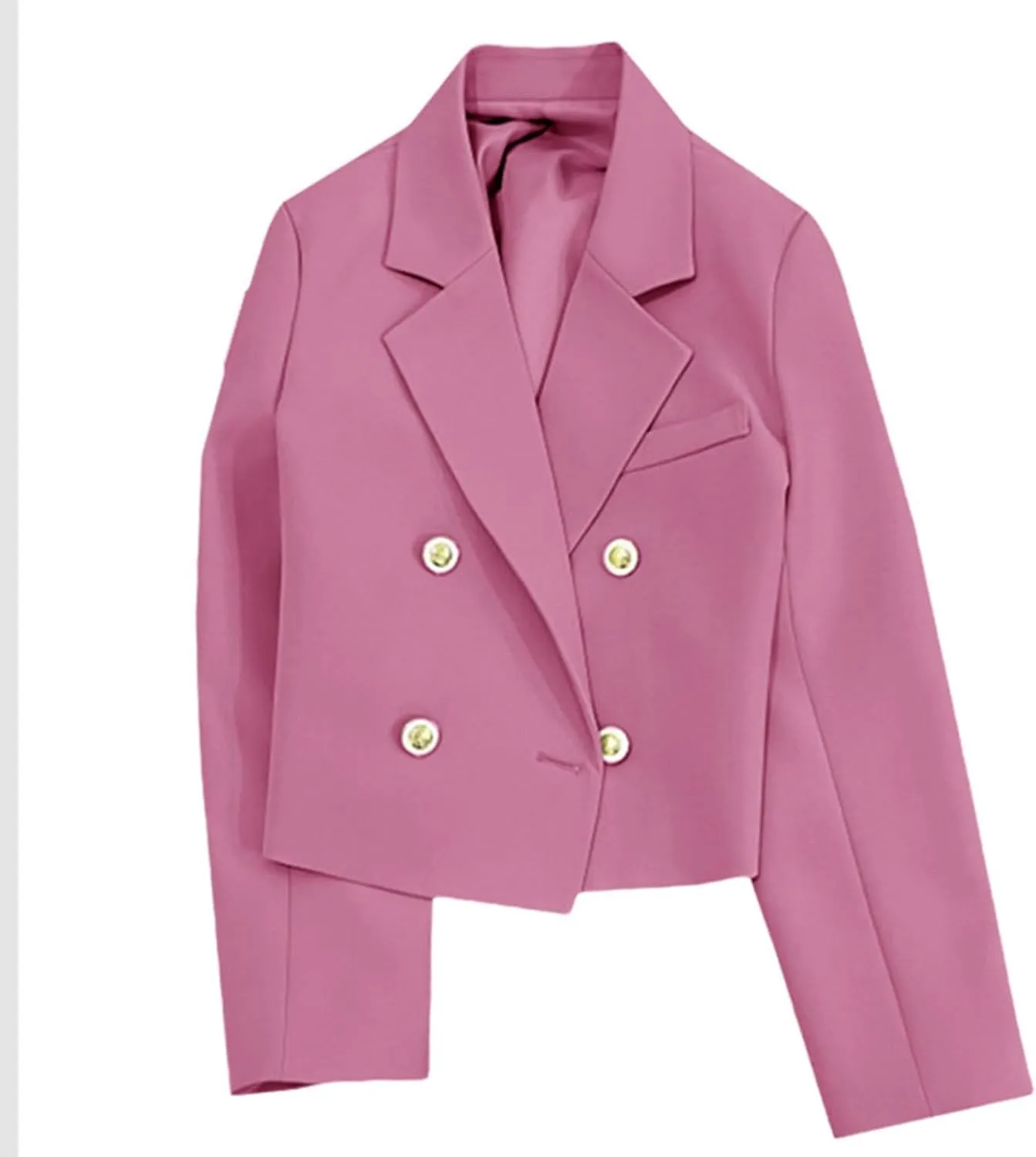 Womens Blazers Dressy Casual Cropped Long Sleeve Open Front Work Office Suit Jackets Solid Blazer with Pockets