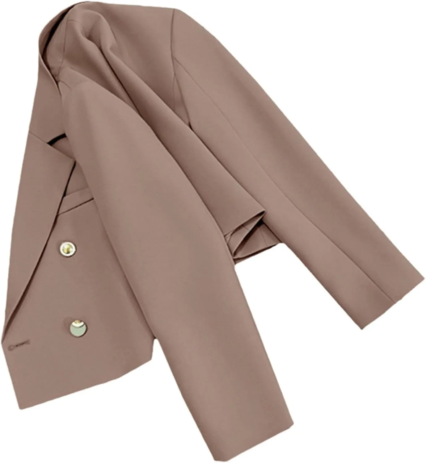 Womens Blazers Dressy Casual Cropped Long Sleeve Open Front Work Office Suit Jackets Solid Blazer with Pockets