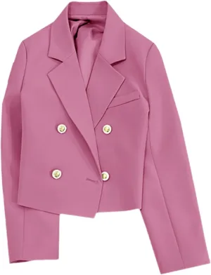 Womens Blazers Dressy Casual Cropped Long Sleeve Open Front Work Office Suit Jackets Solid Blazer with Pockets