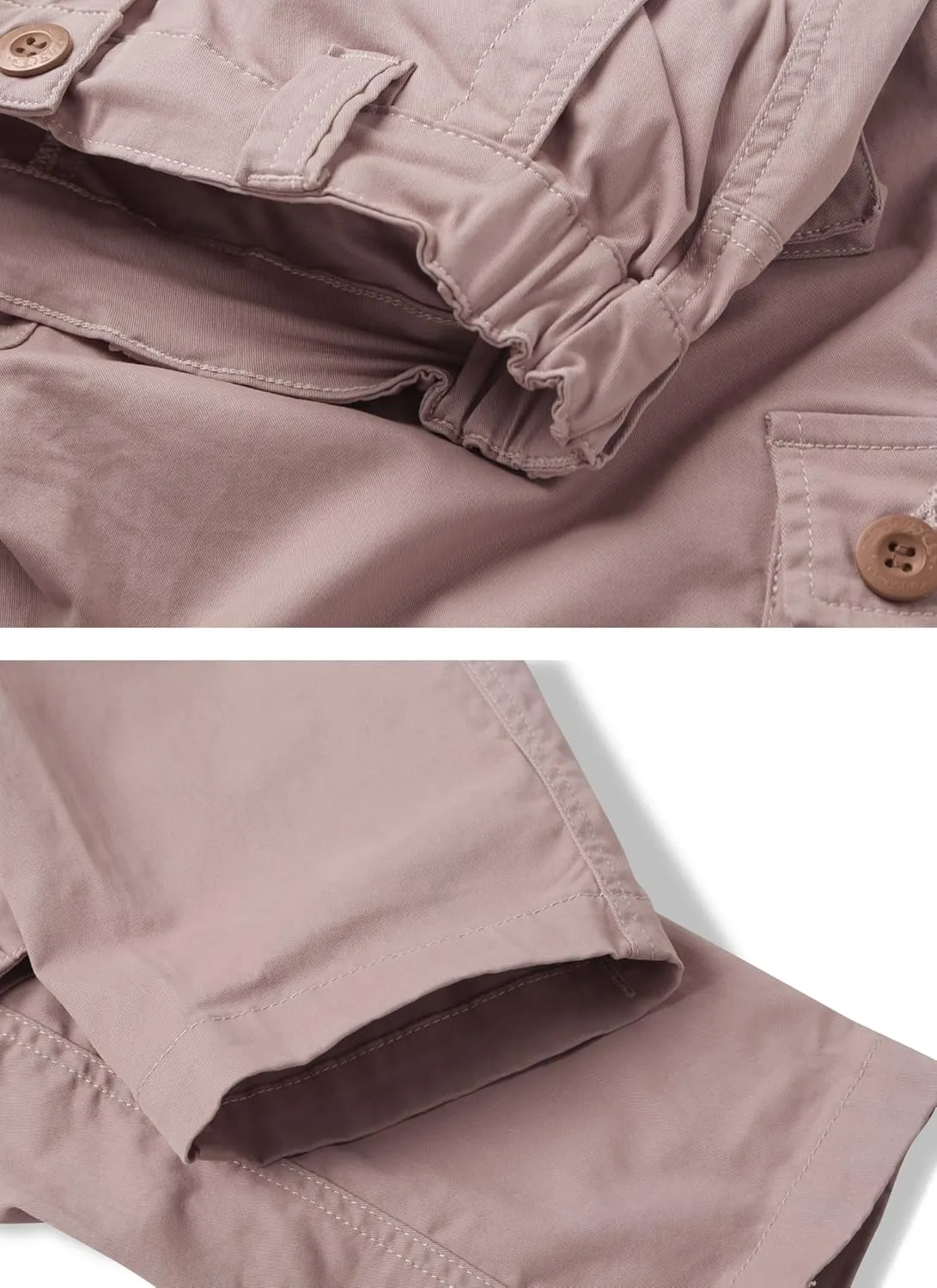 Women's Cargo Pants Relaxed Fit Camo Pants Straight Leg Casual Stretch Work Pants with 9 Pockets