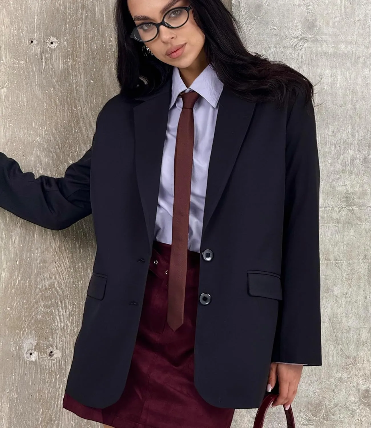 Womens Casual Blazers for Work Long Sleeve Jackets Boyfriend Blazer for Women Business Office Lightweight Jacket