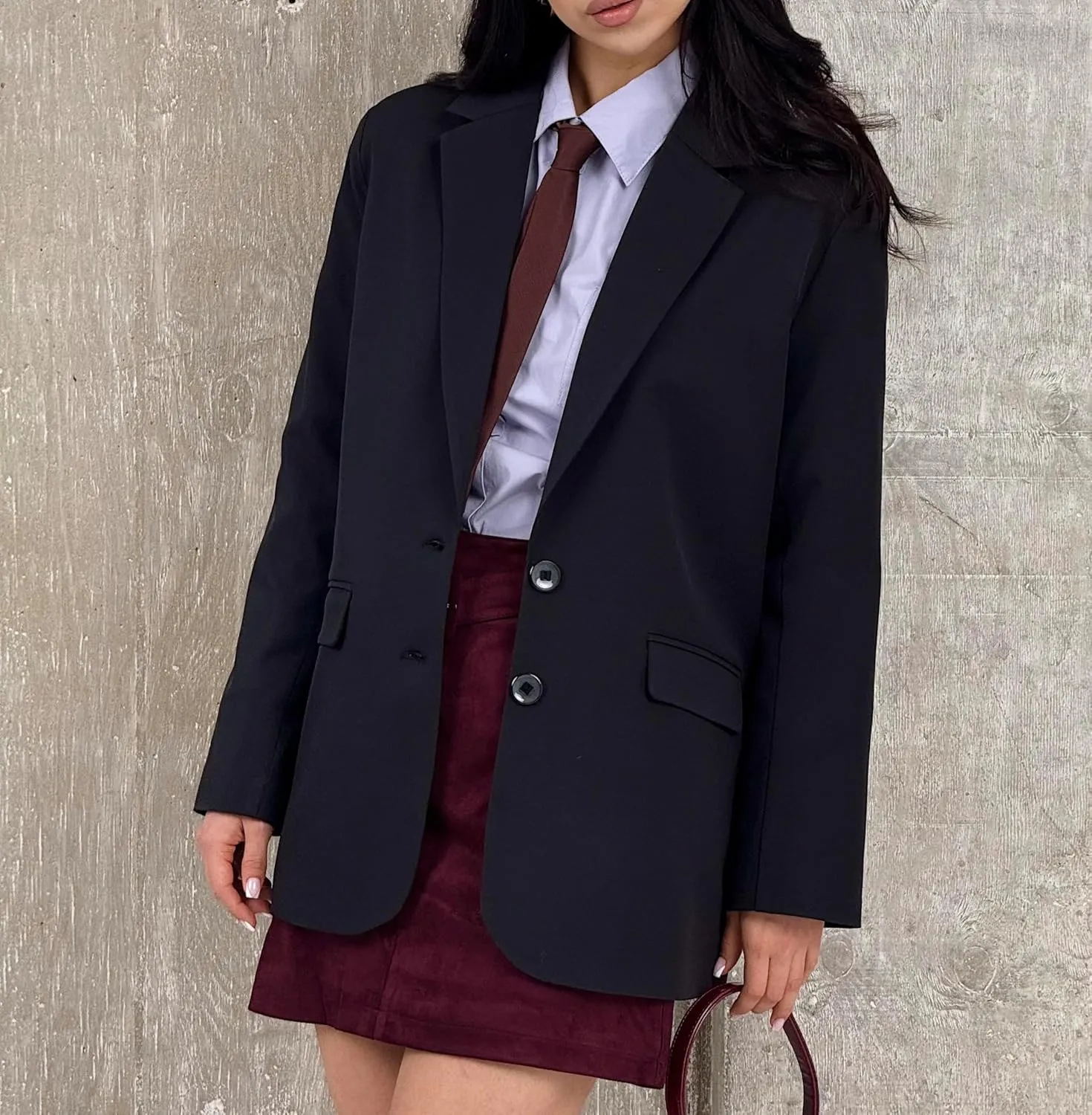 Womens Casual Blazers for Work Long Sleeve Jackets Boyfriend Blazer for Women Business Office Lightweight Jacket