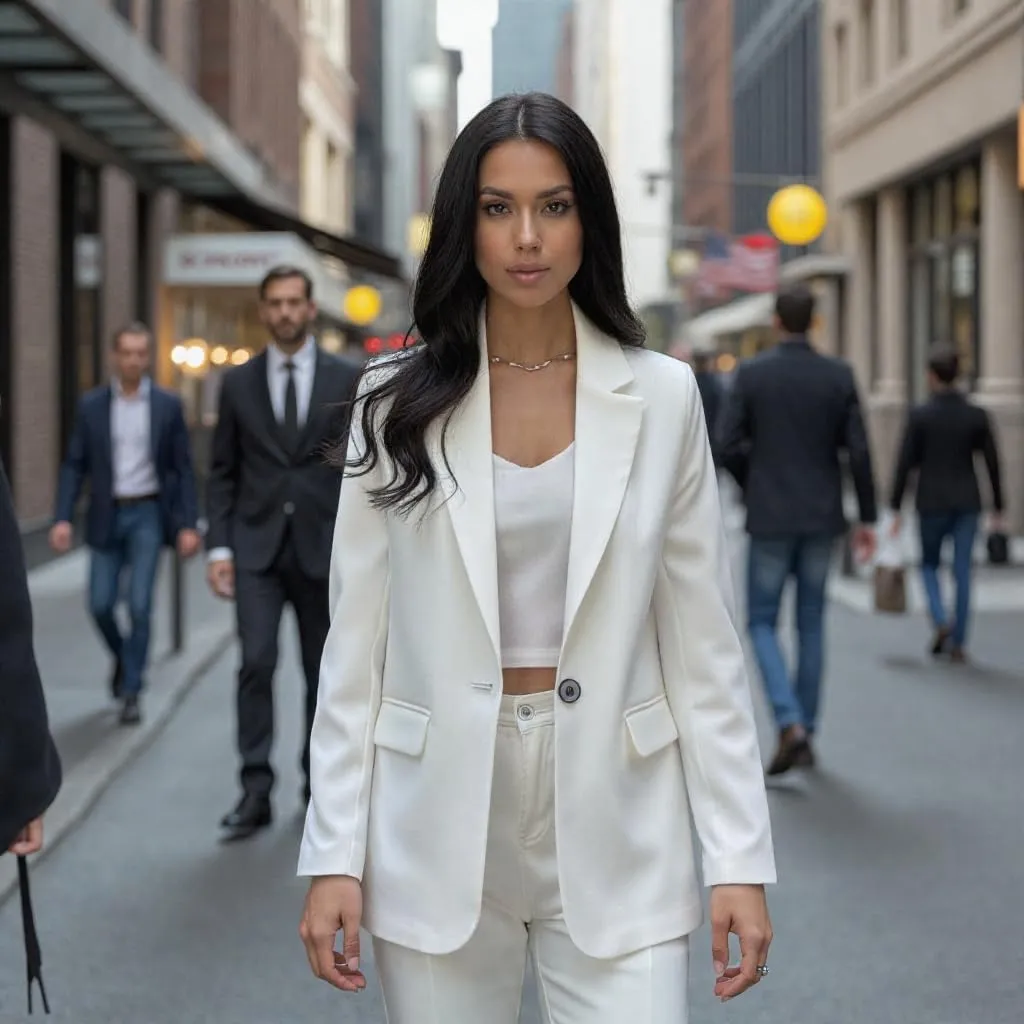 Womens Casual Blazers for Work Long Sleeve Jackets Boyfriend Blazer for Women Business Office Lightweight Jacket