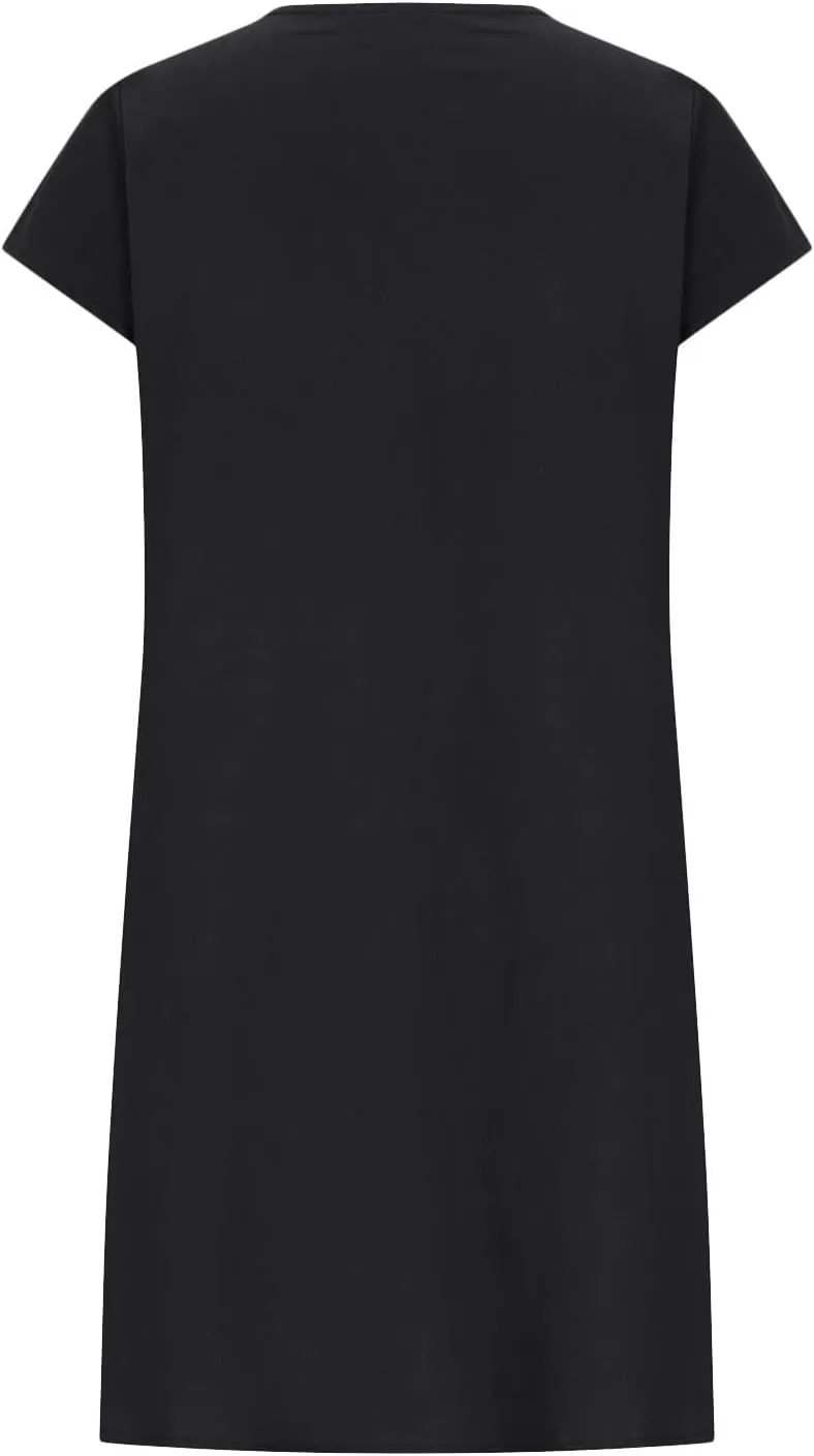 Women's Cotton Linen Midi Dress Plus Size Cap Sleeve Pleated Summer Dresses 2025 Trendy Crew Neck Casual Dress