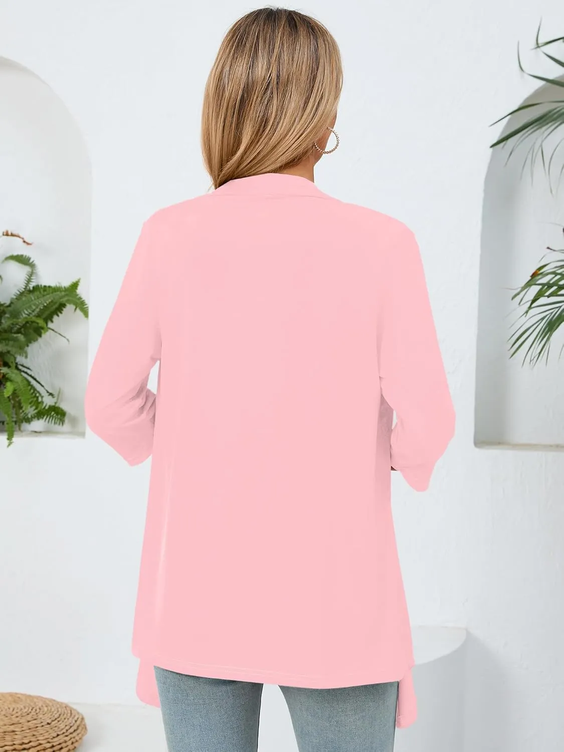 Women's Lightweight Open Front Cardigans Casual Soft Drape Spring Summer Fall Cardigan S-3XL