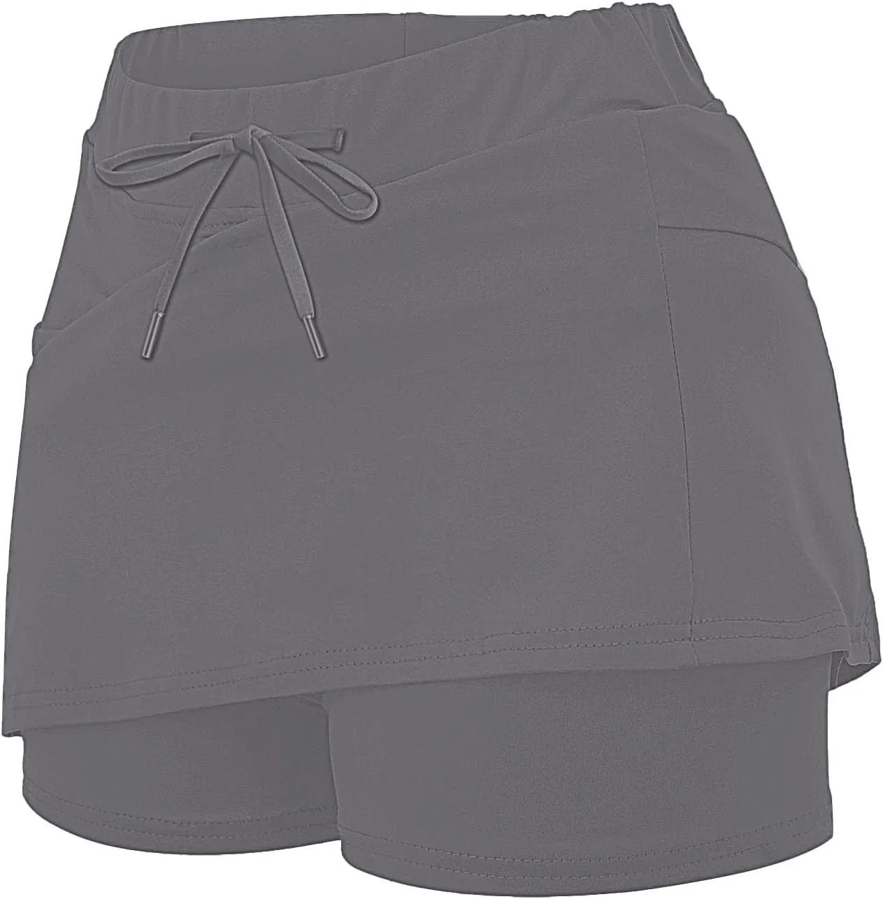 Women's Mini Tennis Skirt with Shorts Athletic Workout Lounge Golf Skorts Trendy Summer Gym Biker Cycling Shorts