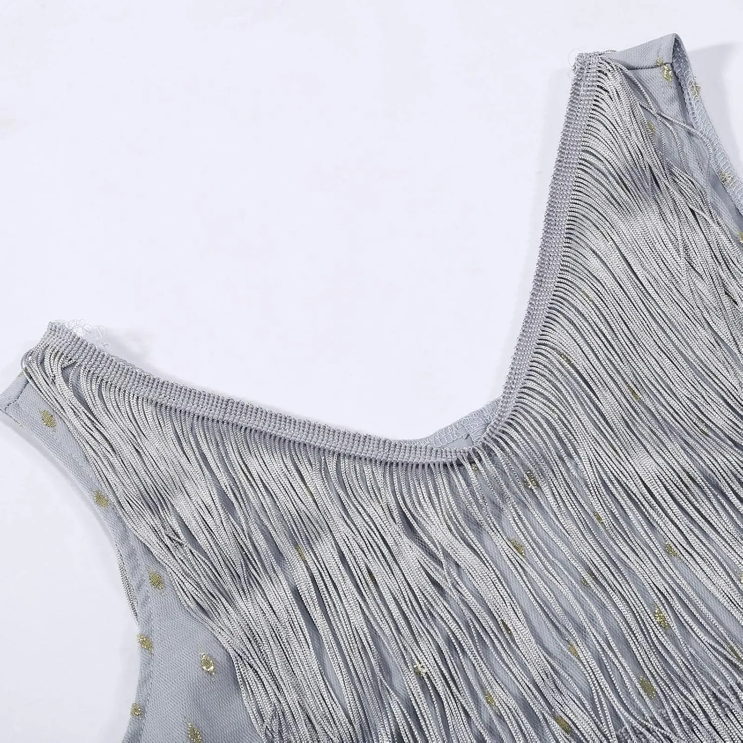 Womens Sequin Fringe Dress Spring Casual Disco Mini Dresses Sleeveless V Neck Dance Club Wear Swing Party Short Skirt