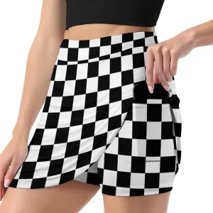 Women's Skorts Skirts A-line Short Trouser Skirt Casual Light Proof Trouser Skirt with Pocket Skirt S-3XL