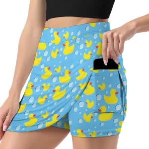 Women's Skorts Skirts A-line Short Trouser Skirt Casual Light Proof Trouser Skirt with Pocket Skirt S-3XL