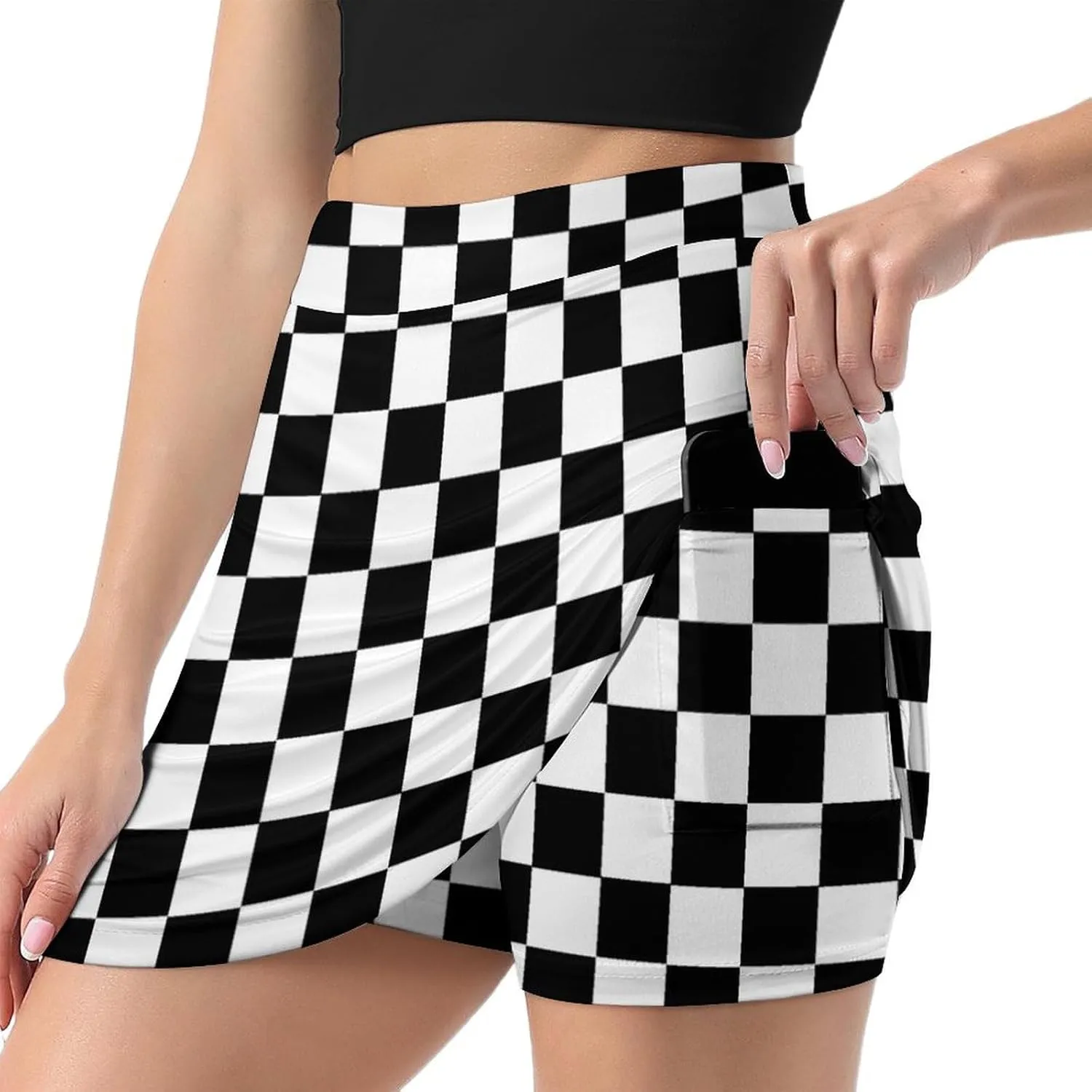 Women's Skorts Skirts A-line Short Trouser Skirt Casual Light Proof Trouser Skirt with Pocket Skirt S-3XL