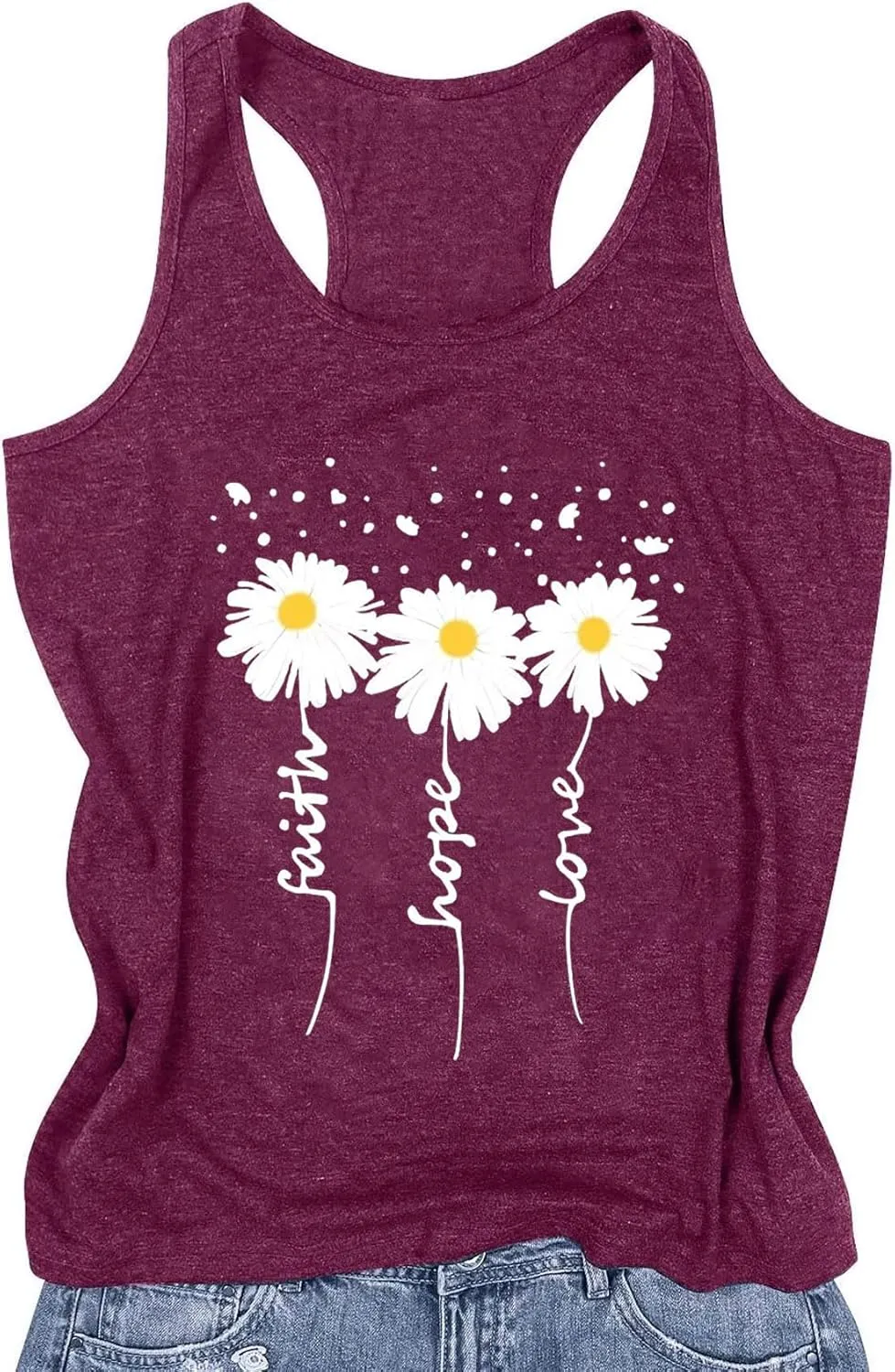 Womens Tank Tops Summer Racerback Graphic Tanks Beach Vacation Tops Loose Running Athletic Sleeveless Shirt Cami