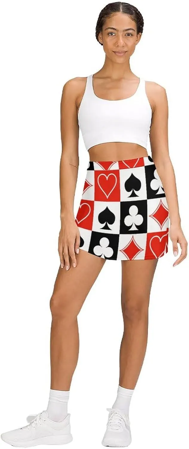 Women's Tennis Skirt, Golf Skorts Light Proof A-line Trouser Skirt with Pockets