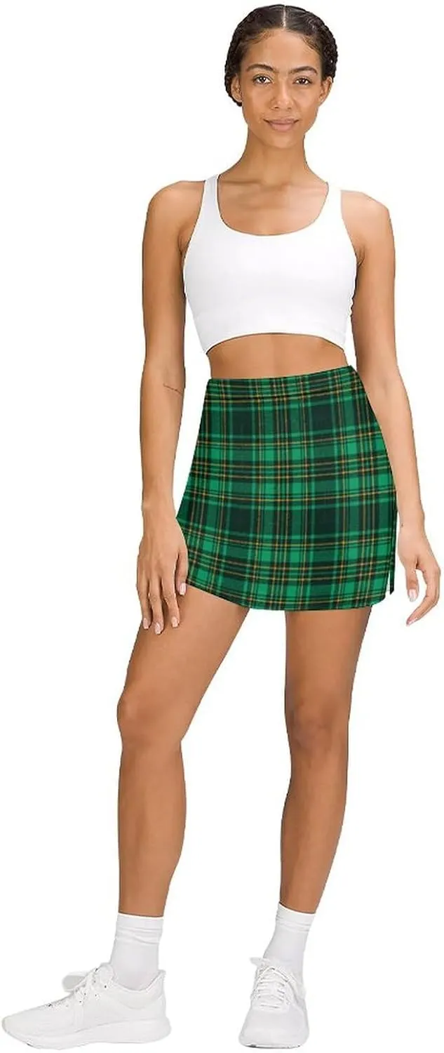 Women's Tennis Skirt, Golf Skorts Light Proof A-line Trouser Skirt with Pockets