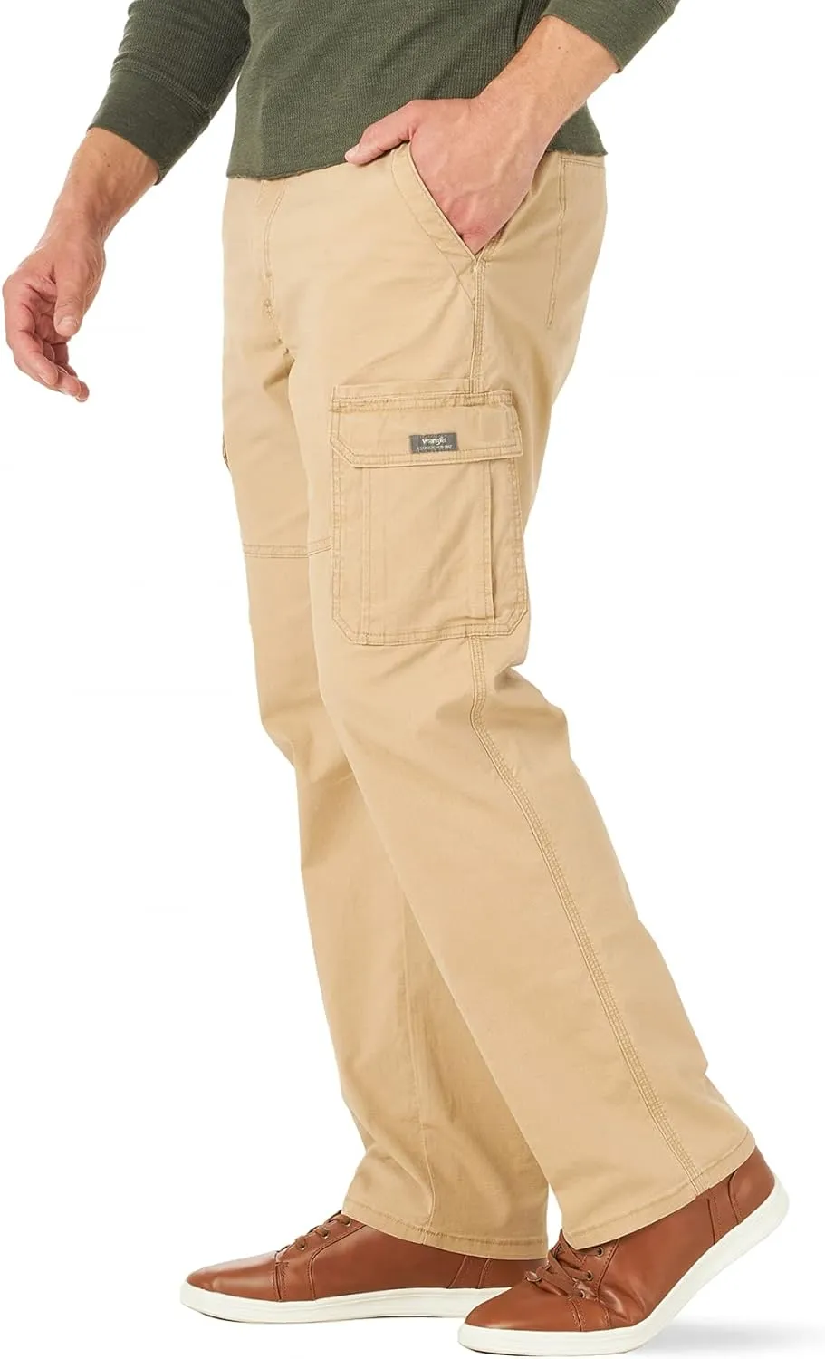 Wrangler Authentics Men's Relaxed Fit Stretch Cargo Pant