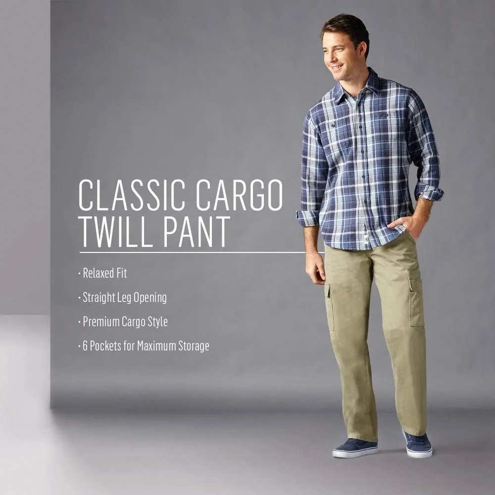Wrangler Authentics Men's Twill Relaxed Fit Cargo Pant (Logan)