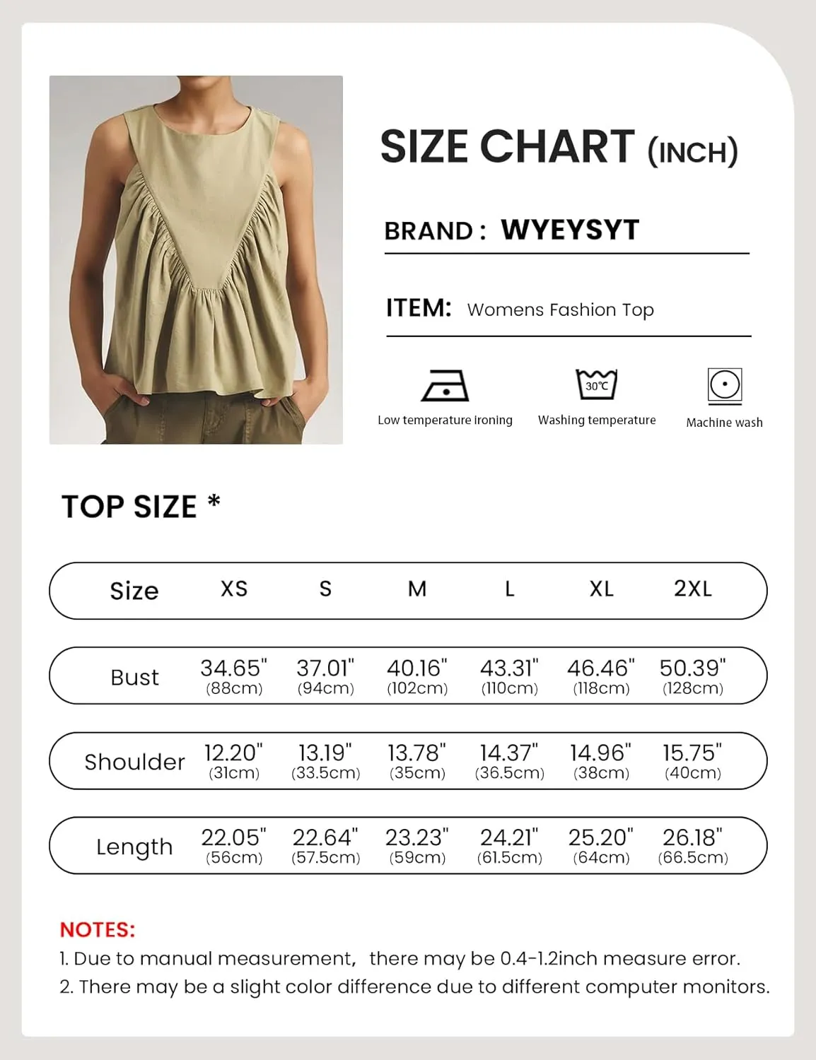 Wyeysyt Peplum Tops for Women Shirred Swing Tank Tops Pleated Flowy Vest Casual Sleeveless Blouse Loose Fit Ruffled Shirts