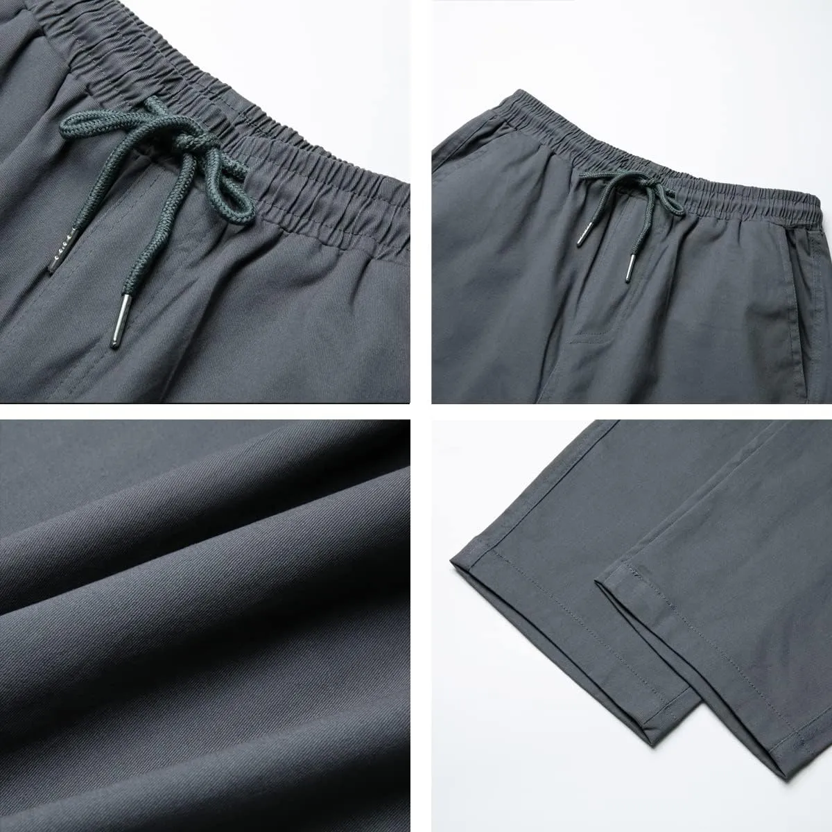WZIKAI Mens Cargo Pants Relaxed Fit Drawstring Joggers Sweatpants for Men Workout Casual Long Trousers