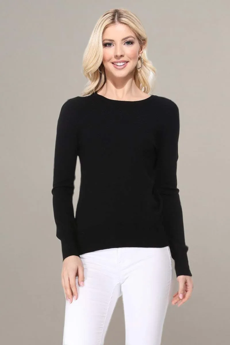 YEMAK Women's Knit Sweater Pullover  Long Sleeve Crewneck Basic Classic Casual Knitted Soft Lightweight T-Shirt Top