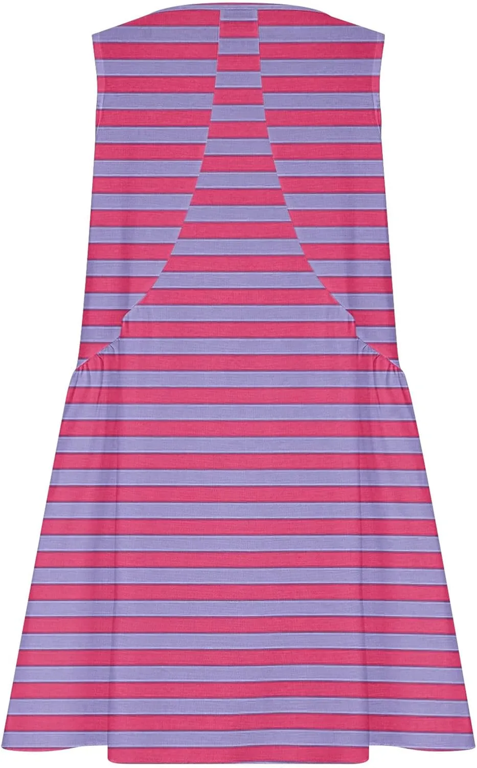 ZDRZK Flowy Dresses for Women Summer Stripes Casual Sleeveless Mini Dress 2024 Babydoll Swing Pleated Beach Sundresses