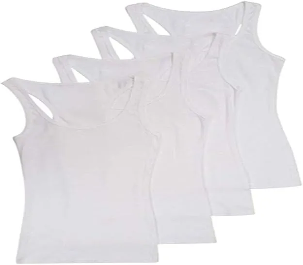 Zenana Outfitters 4 Pack Womens Basic Ribbed Racerback Tank Top