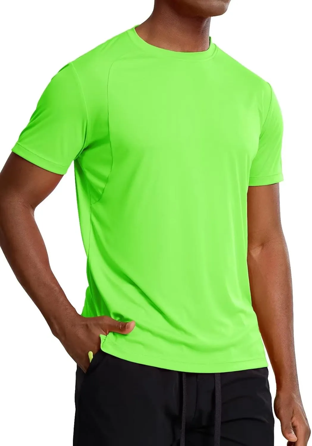 Zengjo Athletic T Shirts for Men,Quick Dry Gym Workout Running Sport Moisture Wicking Short-Sleeve Crewneck Tee