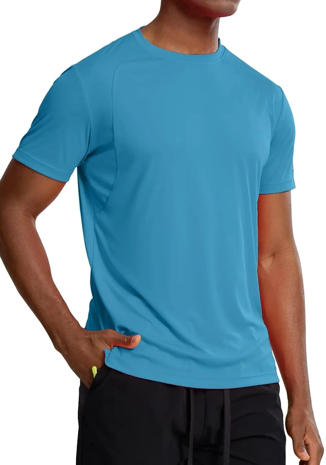 Zengjo Athletic T Shirts for Men,Quick Dry Gym Workout Running Sport Moisture Wicking Short-Sleeve Crewneck Tee