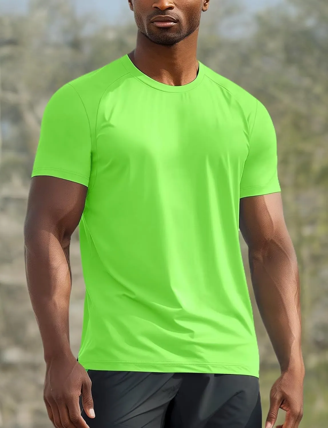 Zengjo Athletic T Shirts for Men,Quick Dry Gym Workout Running Sport Moisture Wicking Short-Sleeve Crewneck Tee