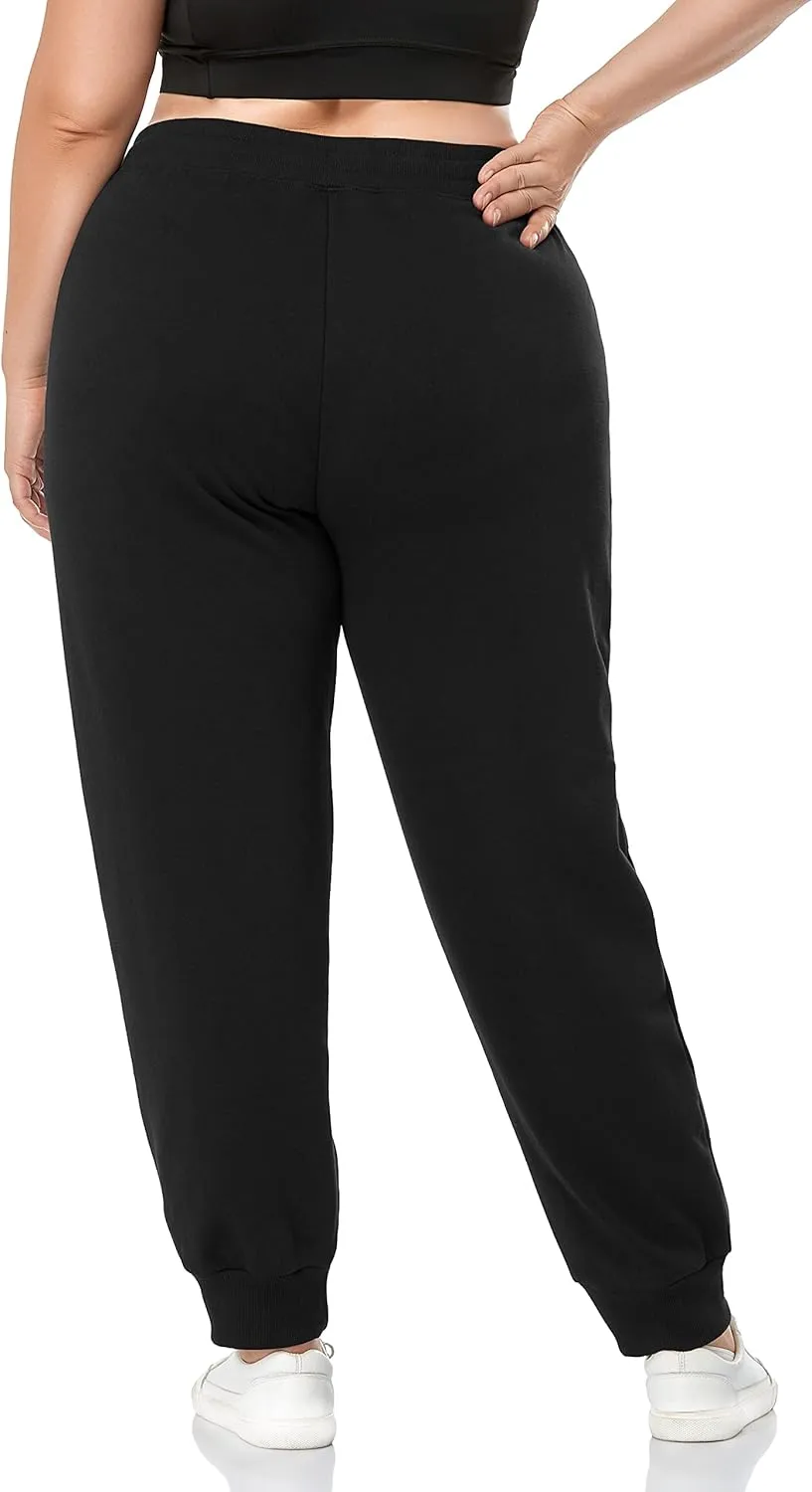 ZERDOCEAN Women's Plus Size Fleece Lined Sweatpants Relaxed Fit Workout Athletic Jogger Fleece Pants
