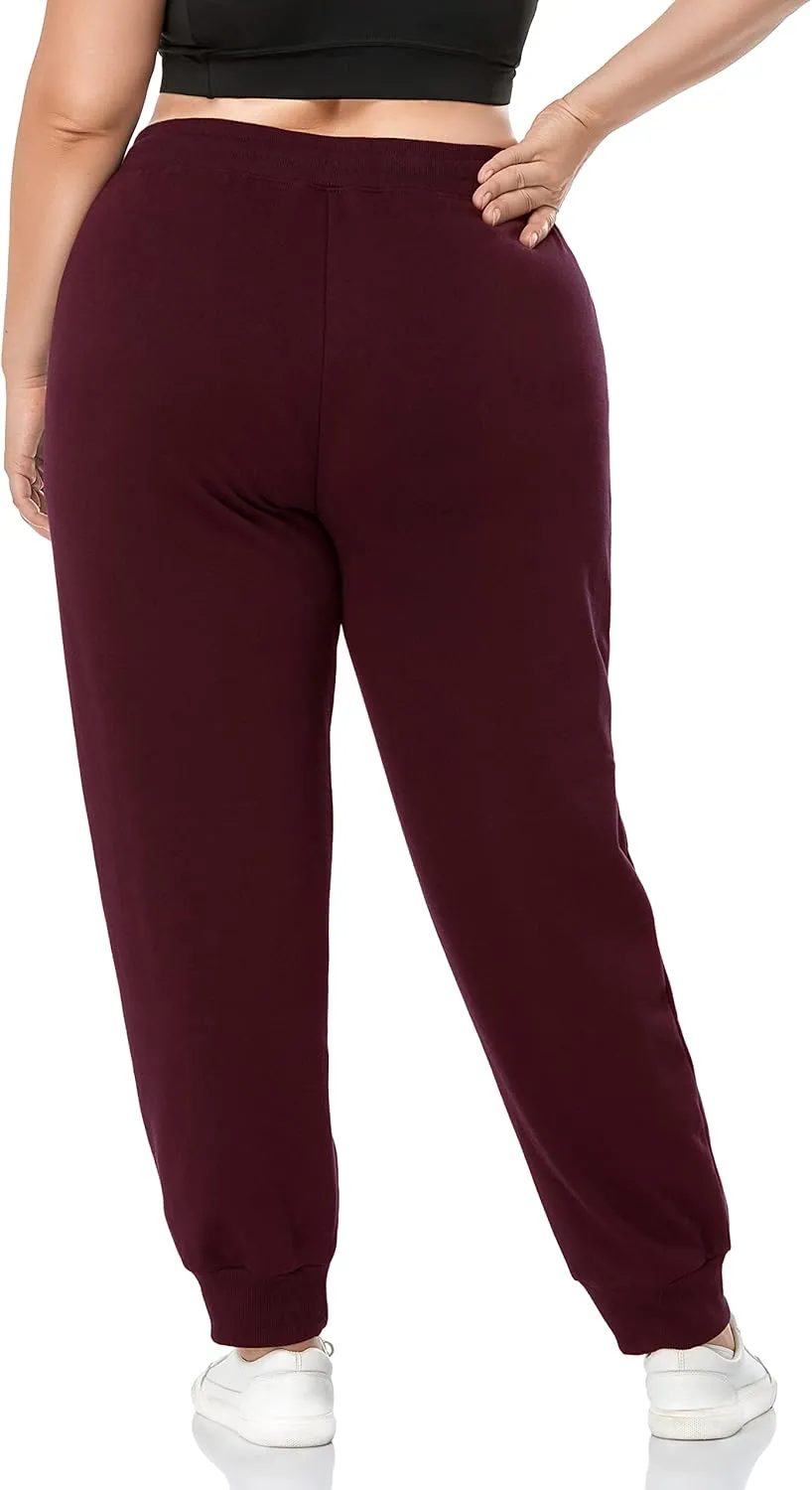ZERDOCEAN Women's Plus Size Fleece Lined Sweatpants Relaxed Fit Workout Athletic Jogger Fleece Pants